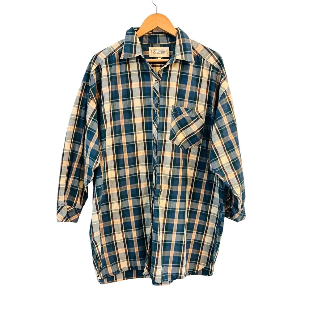 Vintage 90s Victorias Secret Country Plaid Womens Button Up Top Size M Preppy